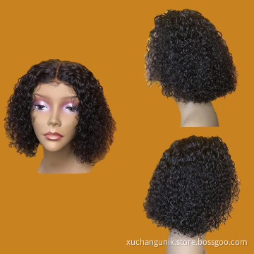 Uniky Hot Selling Lace Wavy Cheap Bob Wig,10-12 Inch Brazilian Hair Lace Front Wig,Virgin Remy 100% Real Human Hair Wig